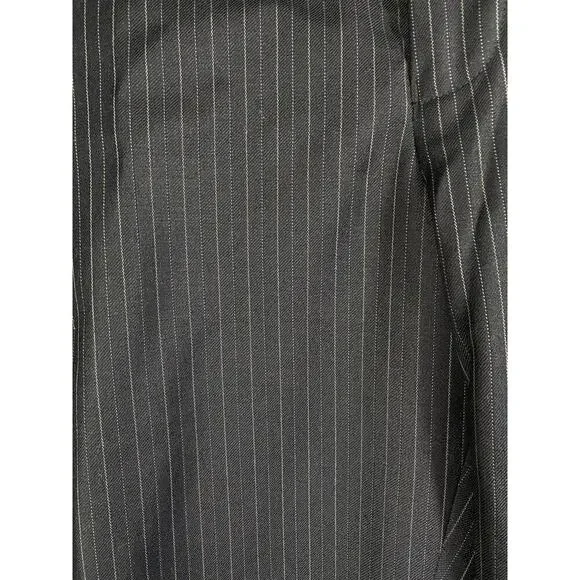 Jos A Bank Suit 44R 44 Regular Black Stripe Pinstripe 2B Executive Suit Corpcore